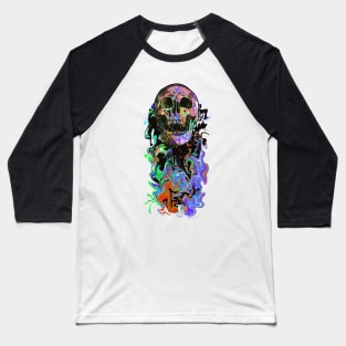 Skull Retro Colors Baseball T-Shirt